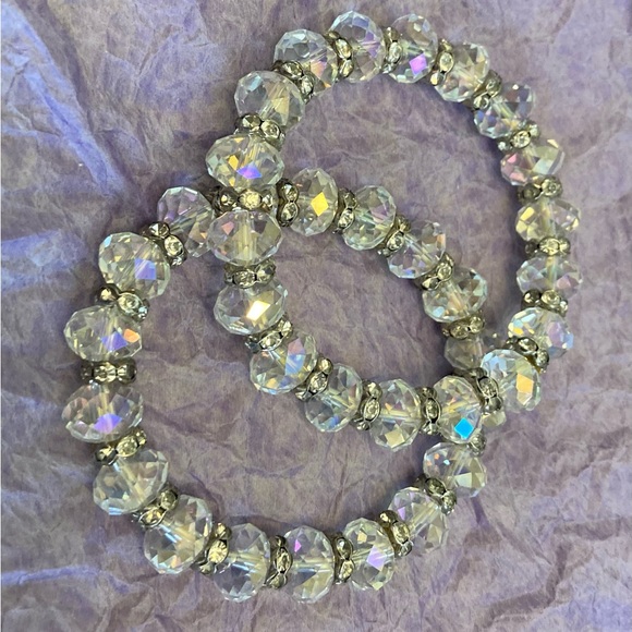 Two stretch crystal bracelets. - Picture 2 of 3